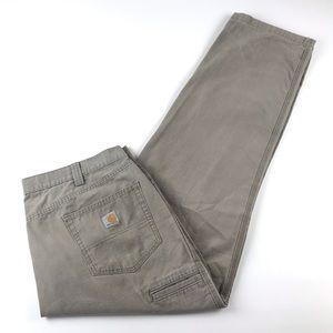 CARHARTT Mens Khaki Relaxed Fit Work Pants 40x34